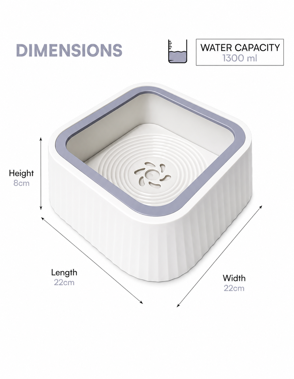 Anti Spill Slow Drinking Dog Water Bowl