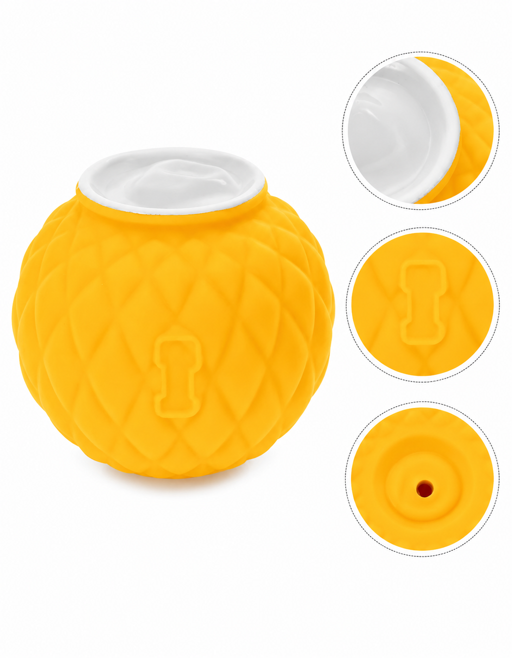EE Toys Natural Latex Rubber Squeaky Pineapple Design Dog Toy