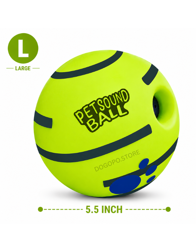 Interactive Giggle & Squeaky Dog Ball Toy (Large Size)