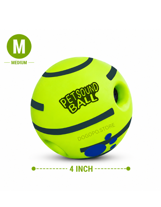 Pet Sound Ball with Squeaker (Medium Size) - Interactive Sound Ball Toy for Dogs