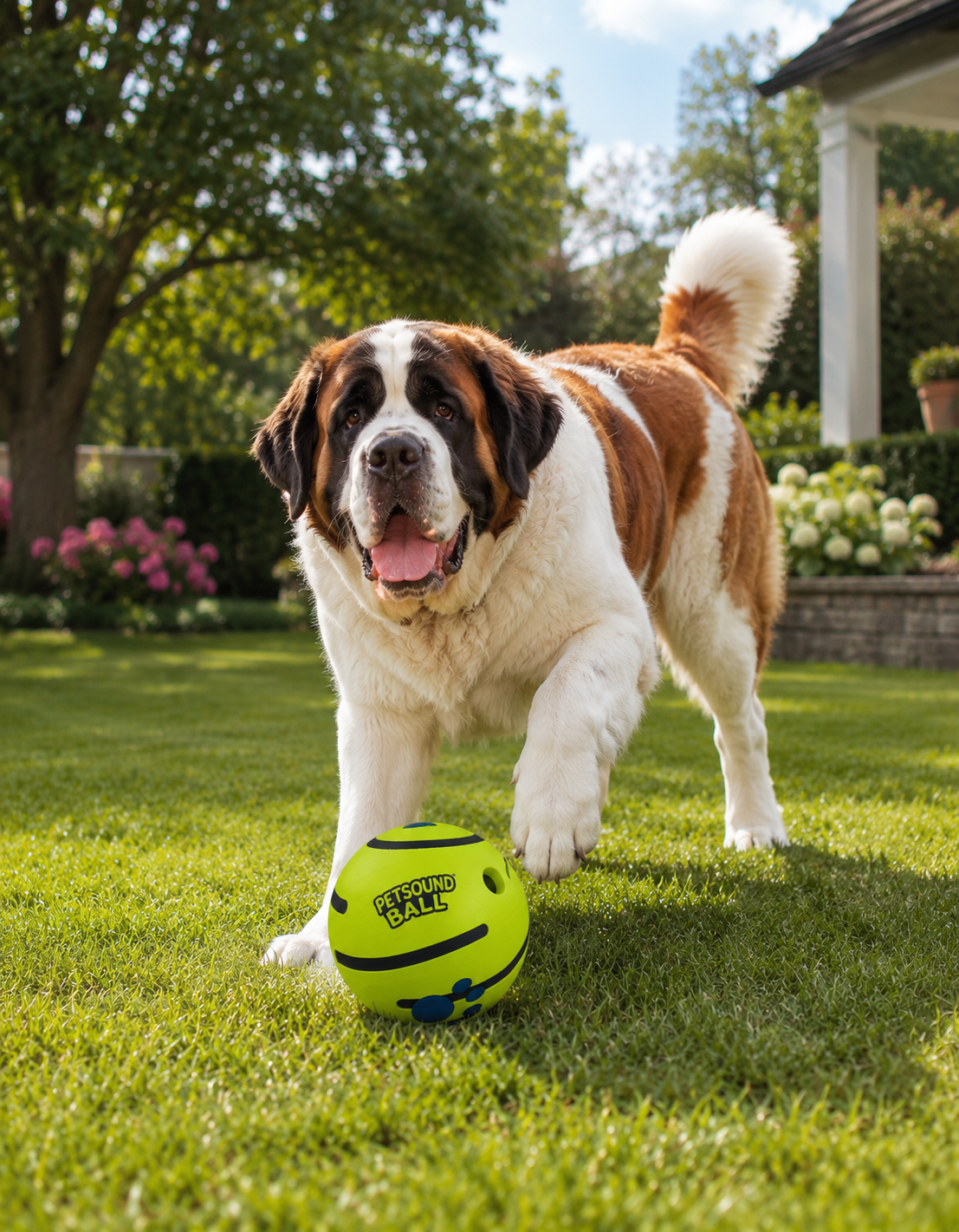 Interactive Giggle & Squeaky Dog Ball Toy (Large Size)