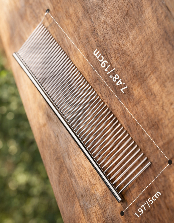Stainless Steel Metal Dog Comb for Long & Medium Hair Dogs