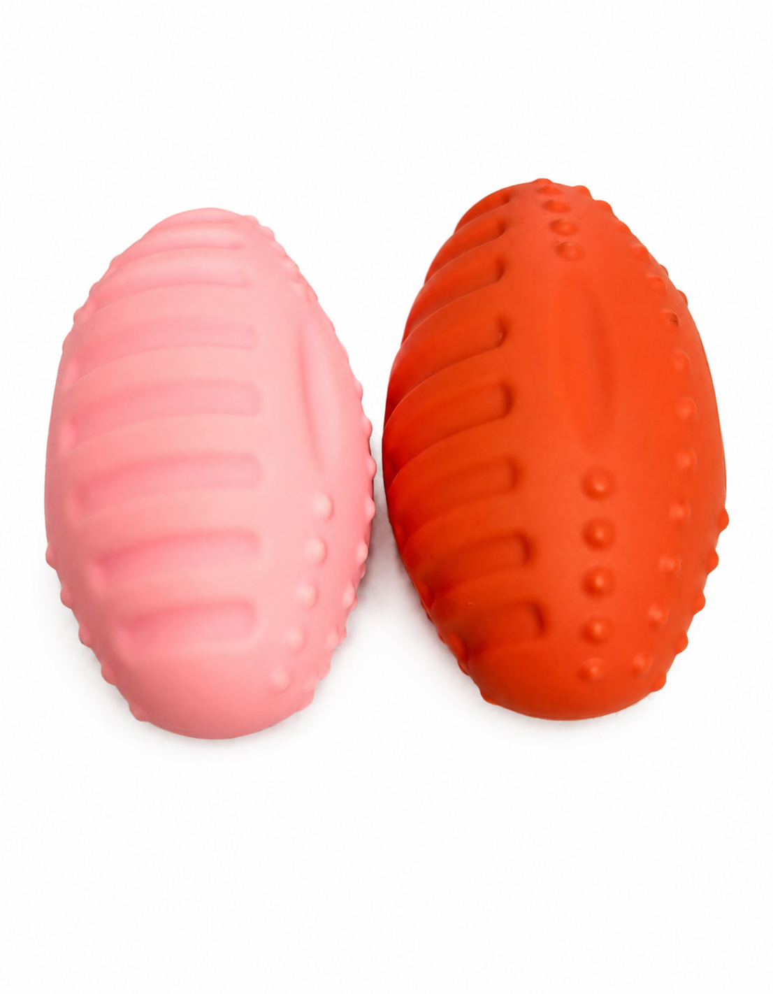 Squeaky Rugby Ball Dog Toy - Durable Rubber Chew & Fetch Toy