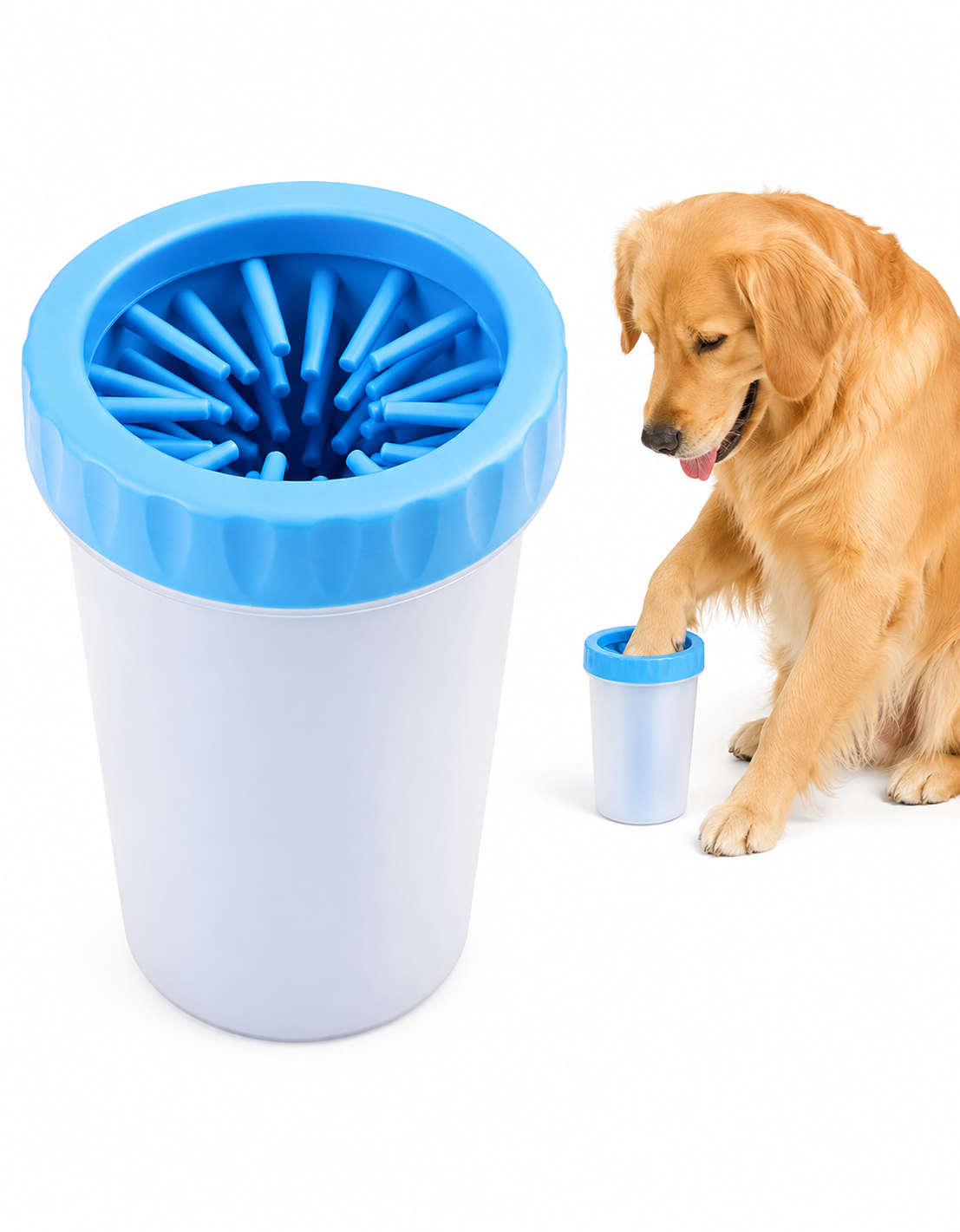 Dog Paw Cleaner Cup with Soft Silicone Brush